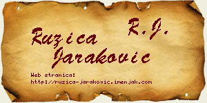 Ružica Jaraković vizit kartica